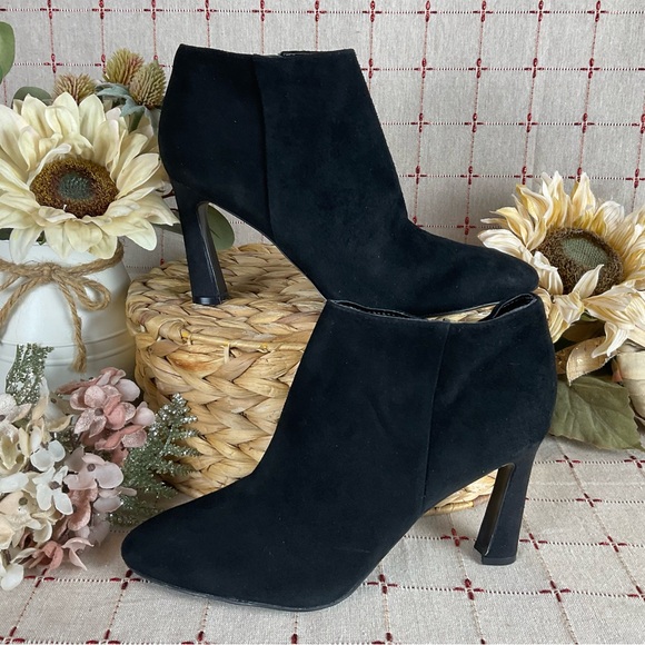 Nine West Shoes - Nine West “Raze” Black Suede High Heeled Ankle Boots Size 8.5 Stiletto Heel Boot